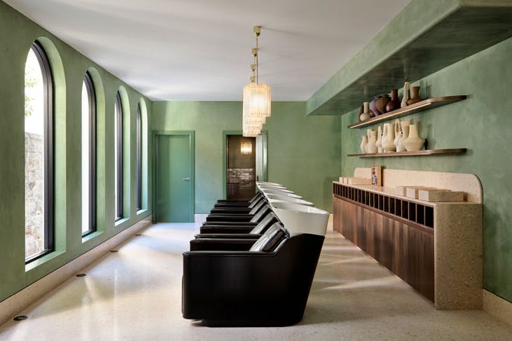 The interior at Headcase Hair Sydney, designed by Amanda Talbot.